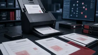 Ilustrasi profesional cek e meterai asli pada kontrak online di layar laptop
