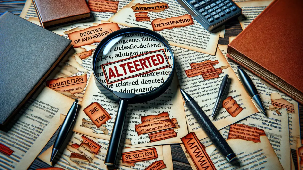 Photo Deteksi Tulisan yang Diubah